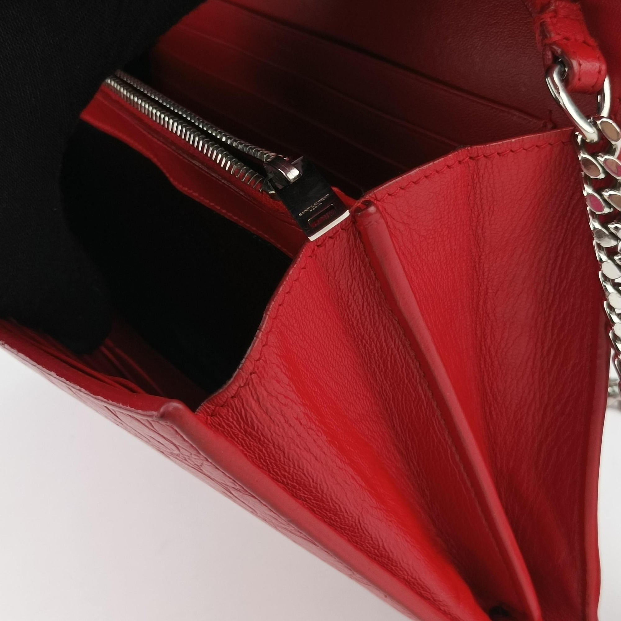 Pre-owned Yves Saint Laurent KATE Red Leather 377829 shoulderbag | stylenewstar