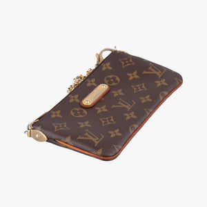 Pre-owned Louis Vuitton Pochette Mila MM brown Monogram Canvas M60094 shoulderbag | stylenewstar