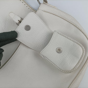 Pre-owned Christian Dior Gaucho White leather  handbag | stylenewstar
