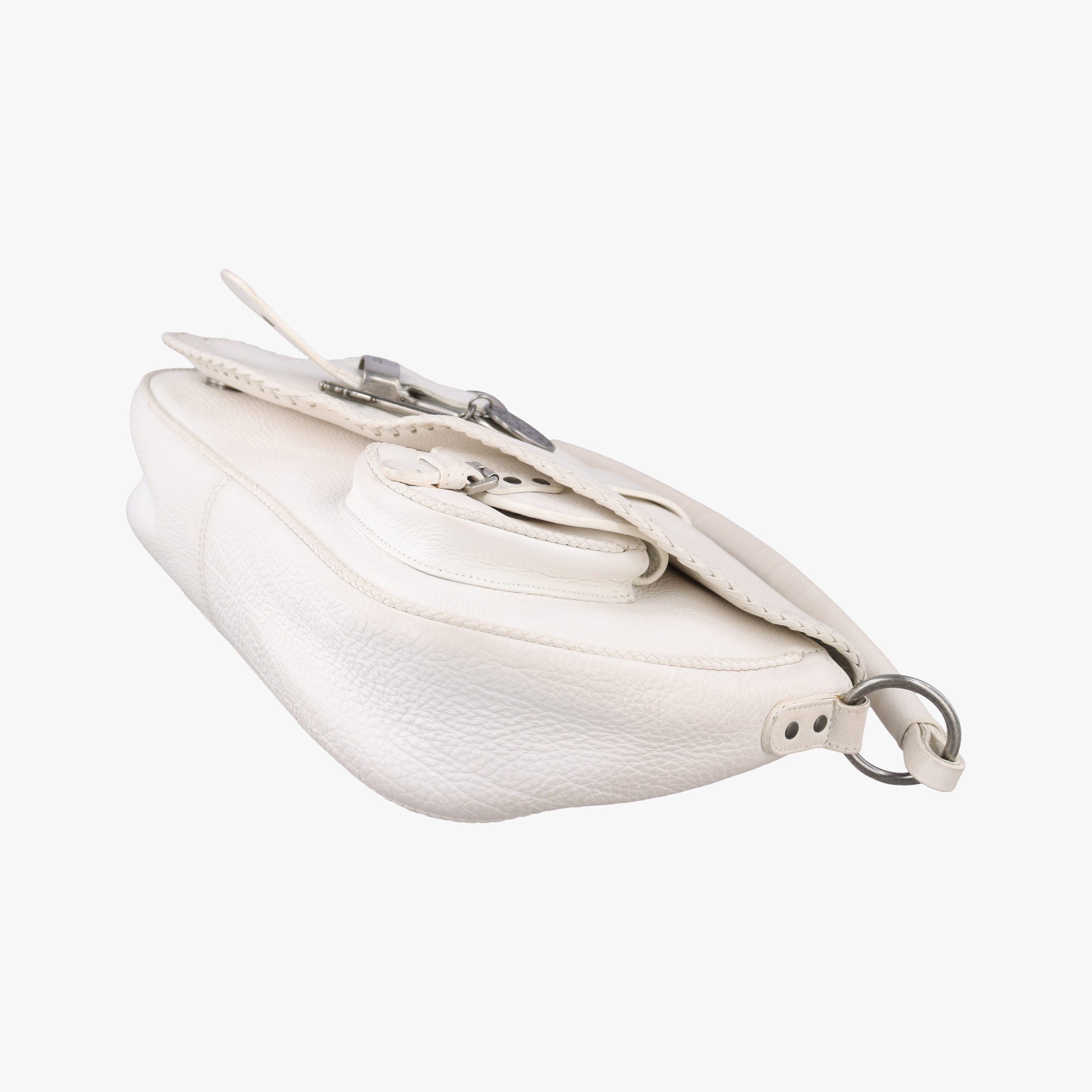 Pre-owned Christian Dior Gaucho White leather  handbag | stylenewstar