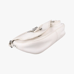 Pre-owned Christian Dior Gaucho White leather  handbag | stylenewstar