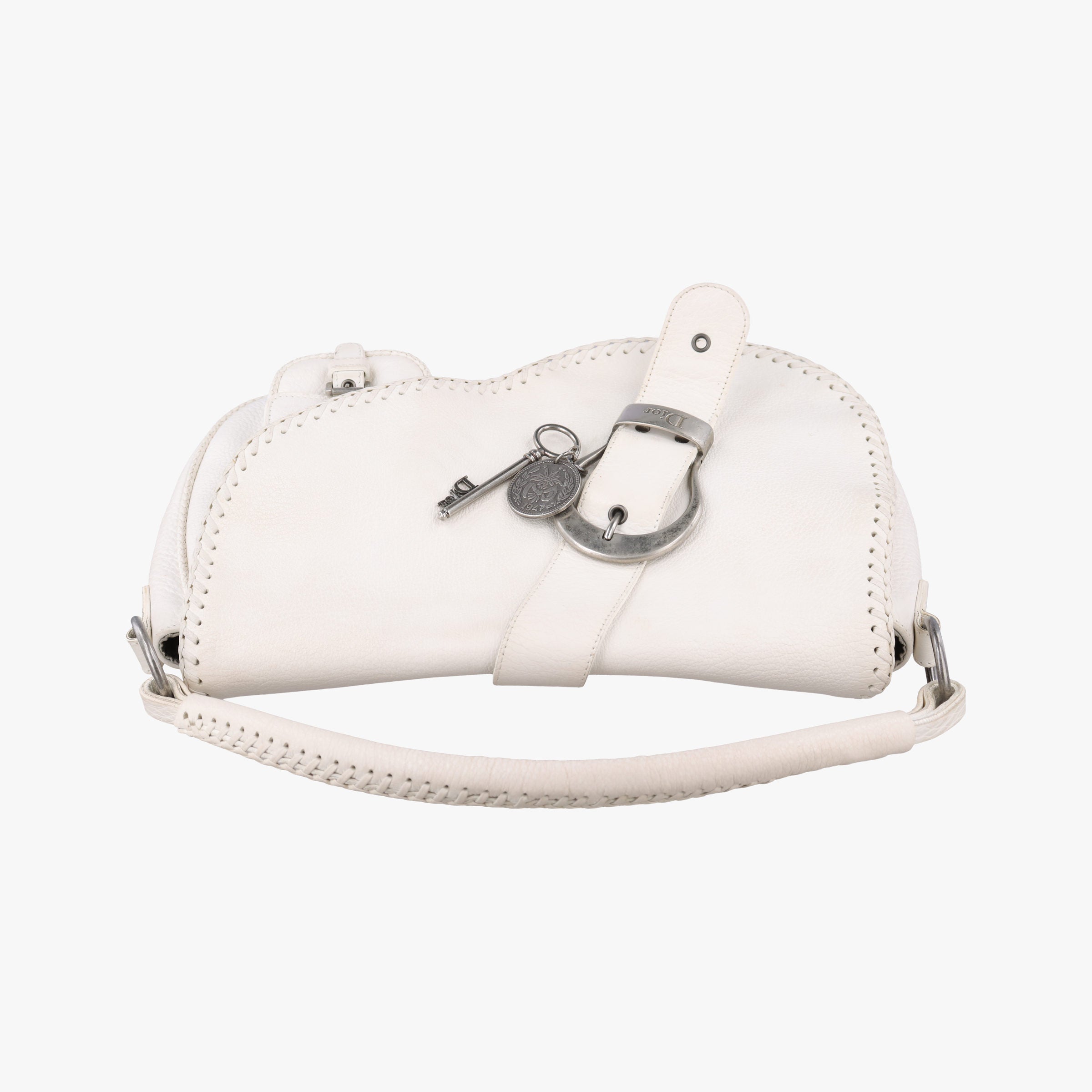Pre-owned Christian Dior Gaucho White leather  handbag | stylenewstar