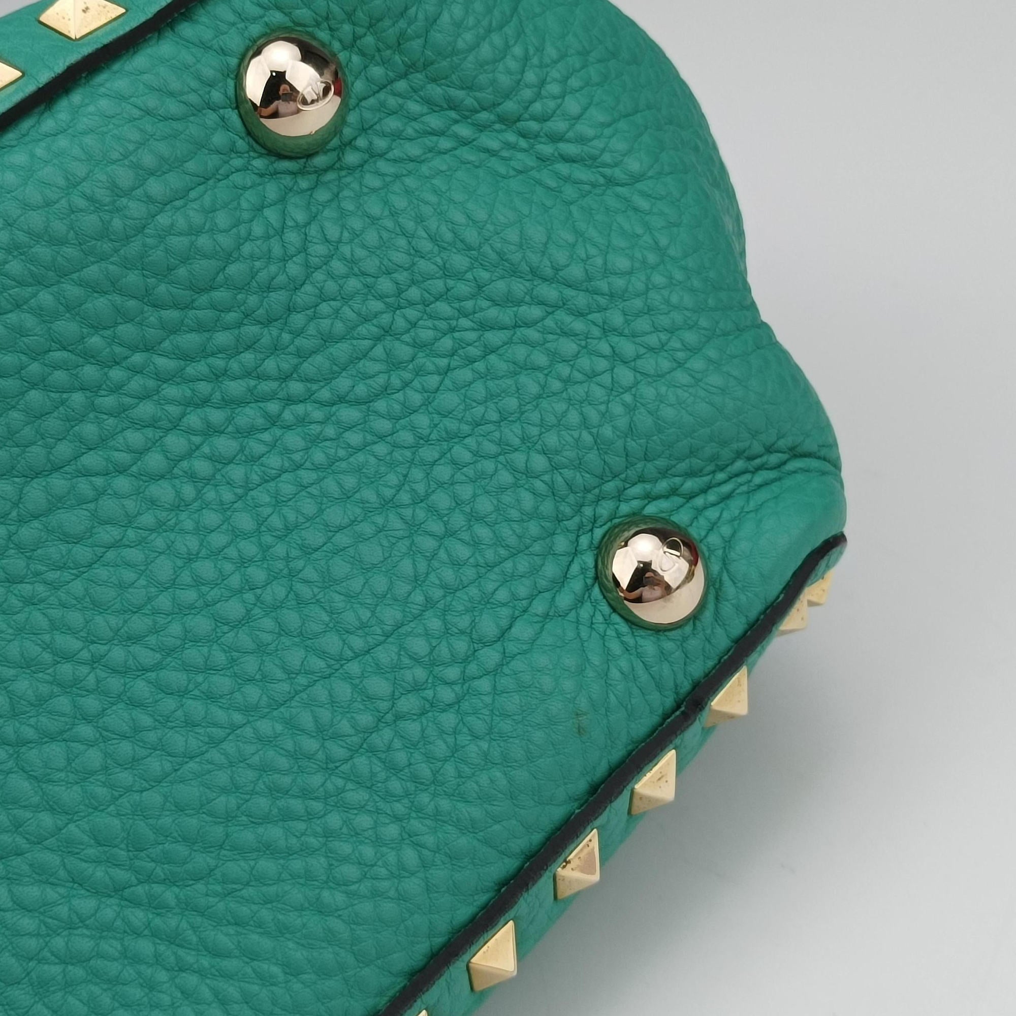 Vintage Valentino Rockstud BlueGreen Leather  shoulderbag | stylenewstar