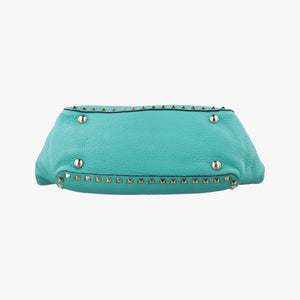 Vintage Valentino Rockstud BlueGreen Leather  shoulderbag | stylenewstar