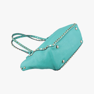 Vintage Valentino Rockstud BlueGreen Leather  shoulderbag | stylenewstar
