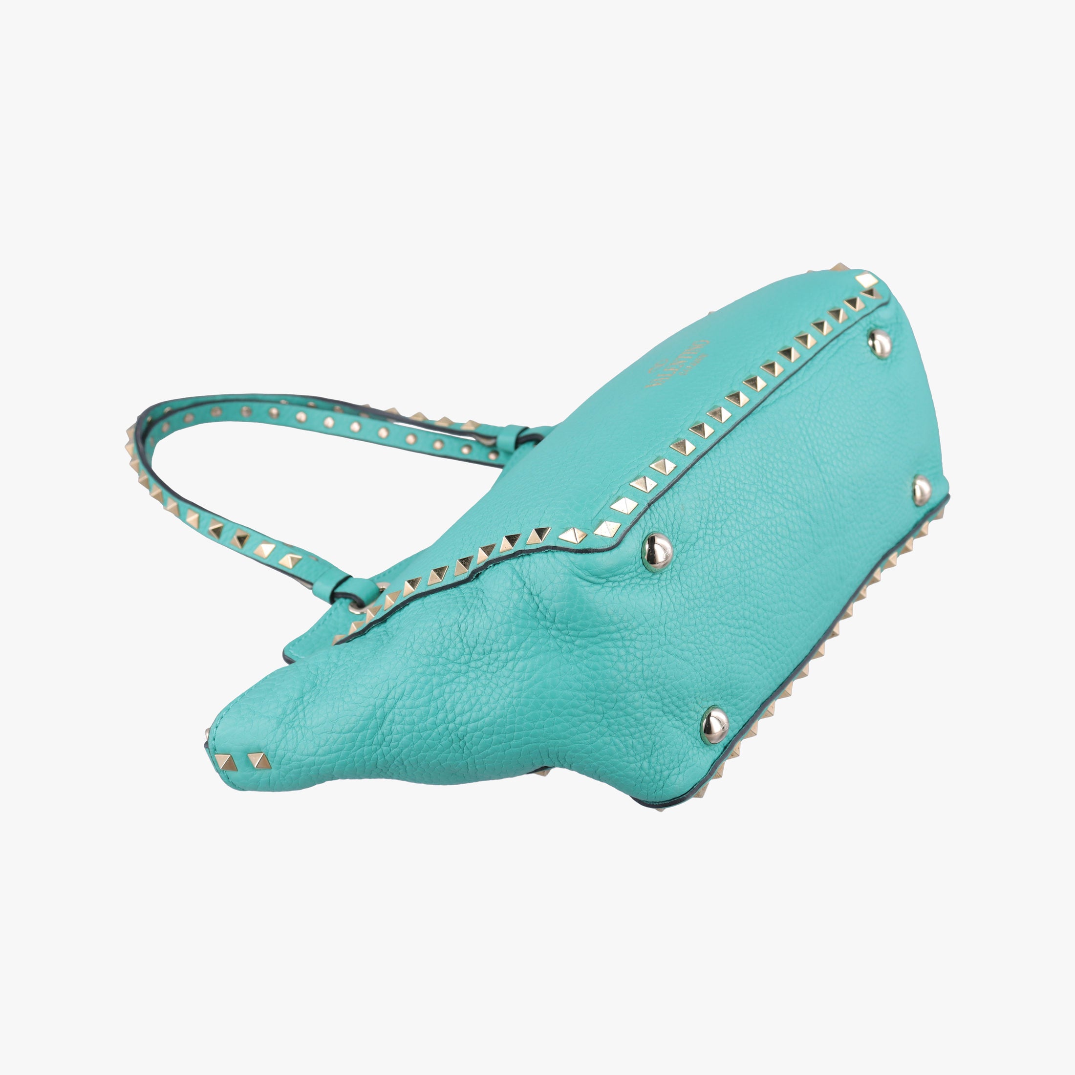 Vintage Valentino Rockstud BlueGreen Leather  shoulderbag | stylenewstar