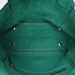 Vintage Valentino Rockstud BlueGreen Leather  shoulderbag | stylenewstar