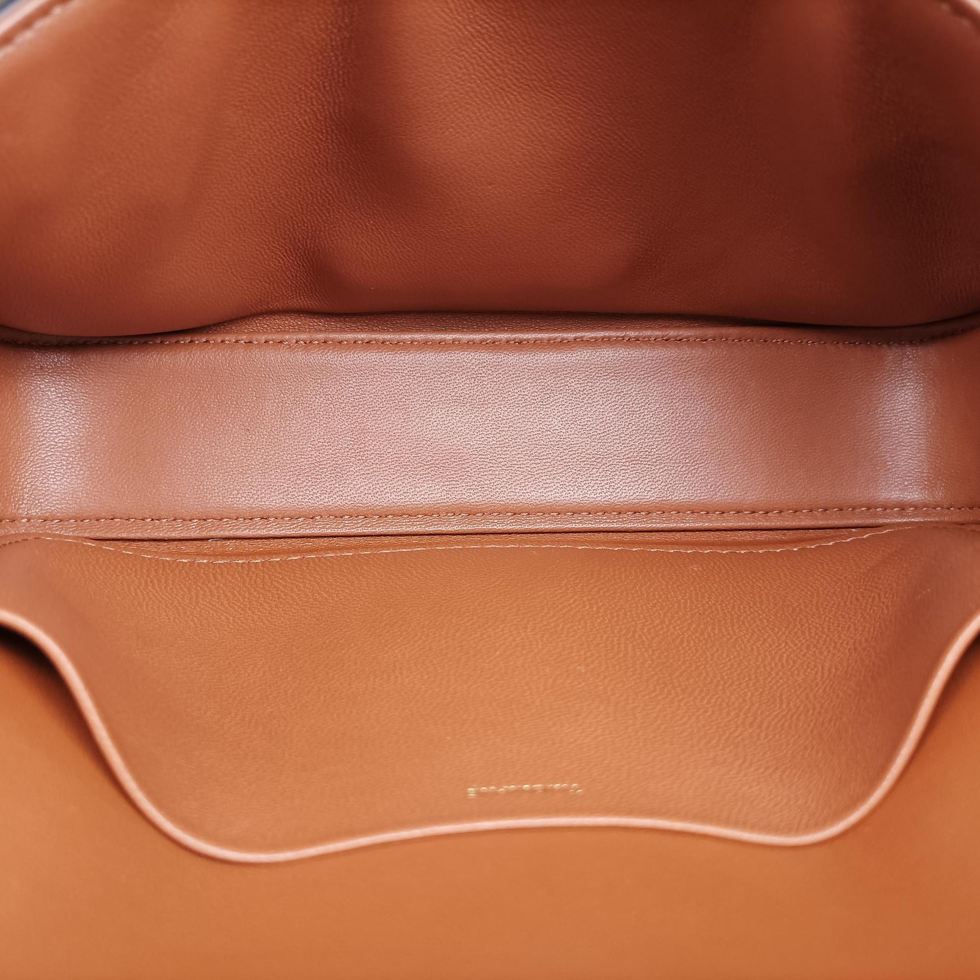 Pre-owned Celine Claude Triomphe Brown PVC coated canvas  shoulderbag | stylenewstar
