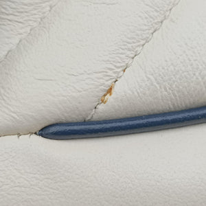 Pre-owned Gucci GG Marmont White/Blue Leather 443497 shoulderbag | stylenewstar