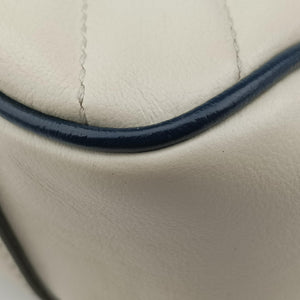 Pre-owned Gucci GG Marmont White/Blue Leather 443497 shoulderbag | stylenewstar
