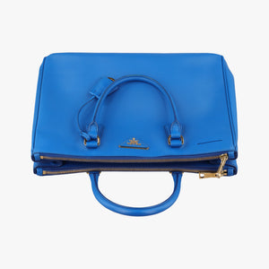 Vintage Prada Galleria Blue SAFFIANO Leather BN1801 handbag | stylenewstar