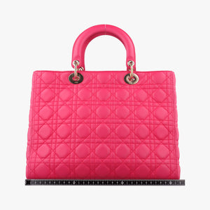 Pre-owned Christian Dior Lady Dior Rose lambskin  shoulderbag | stylenewstar