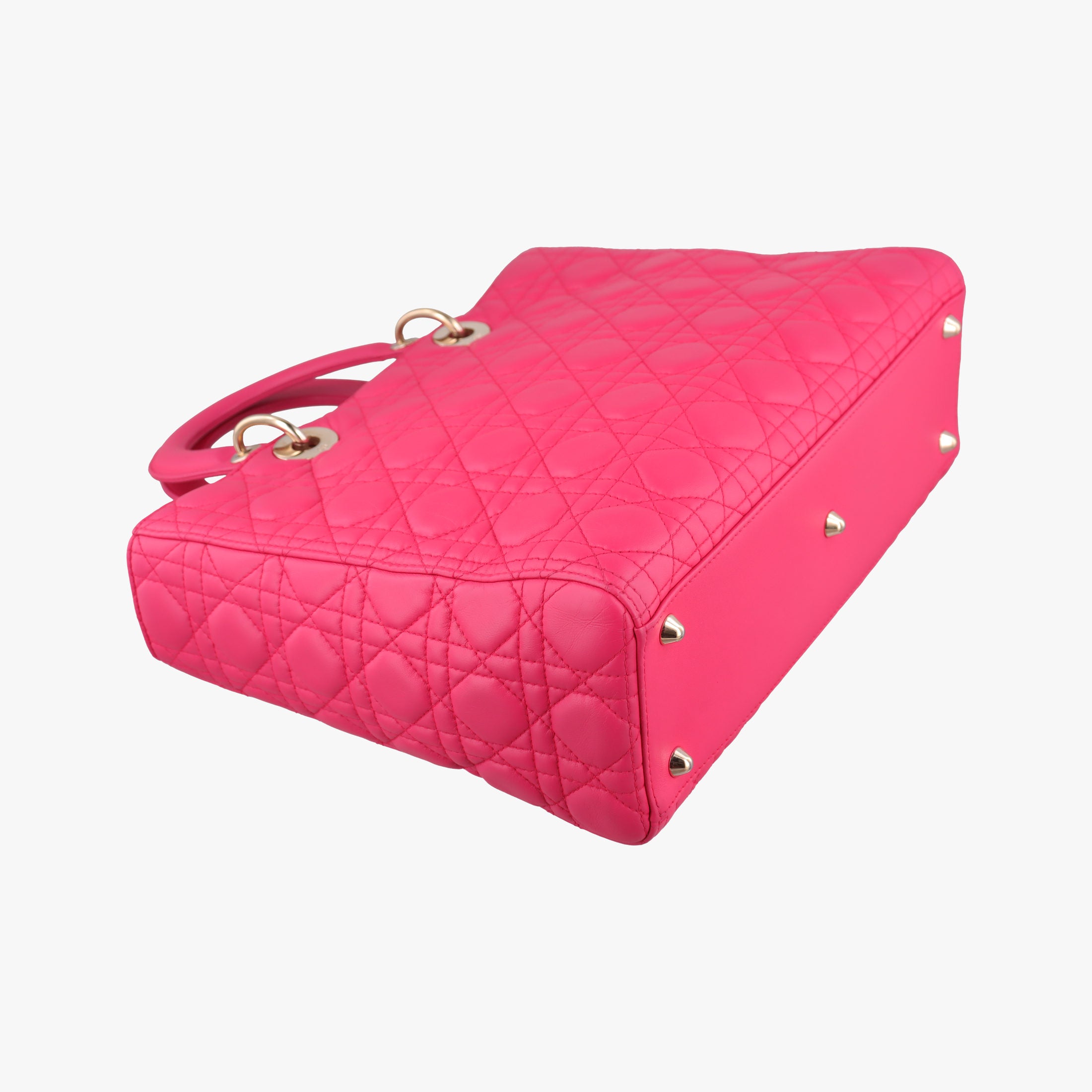 Pre-owned Christian Dior Lady Dior Rose lambskin  shoulderbag | stylenewstar