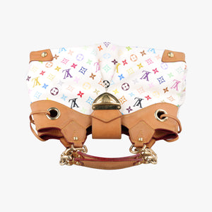 Pre-owned Louis Vuitton URSULA white Monogram Multicolor M40123 handbag | stylenewstar