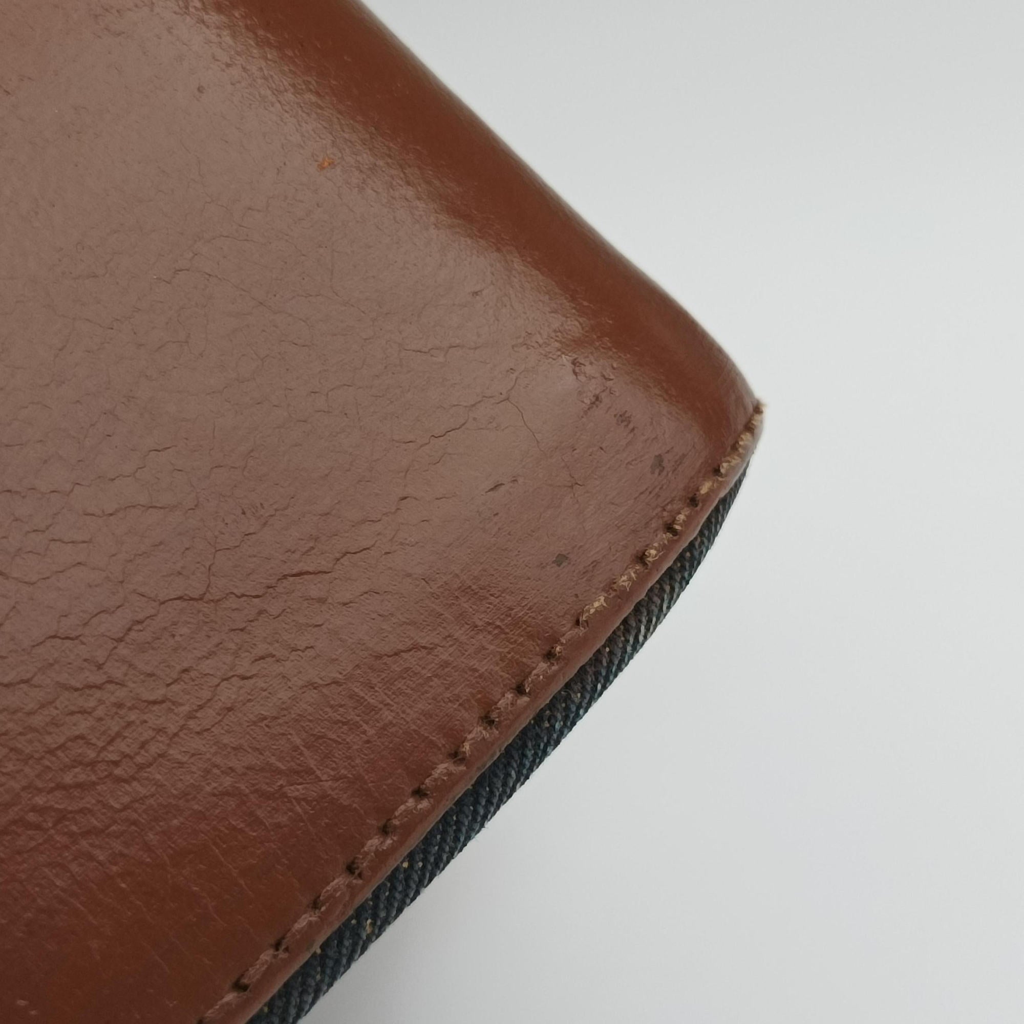 Pre-owned Christian Dior Street Chic Brown×blue canvasxleather  shoulderbag | stylenewstar