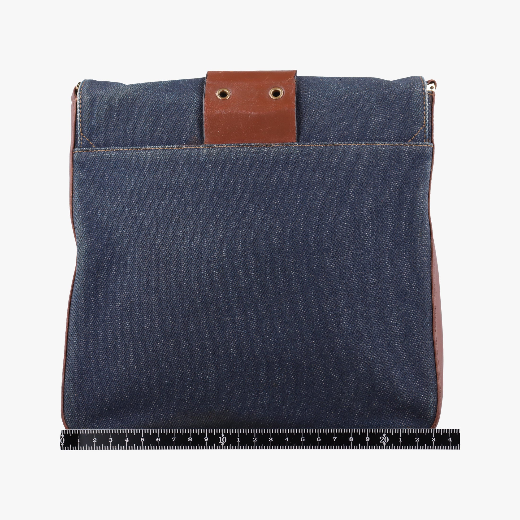 Pre-owned Christian Dior Street Chic Brown×blue canvasxleather  shoulderbag | stylenewstar