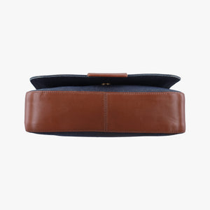 Pre-owned Christian Dior Street Chic Brown×blue canvasxleather  shoulderbag | stylenewstar