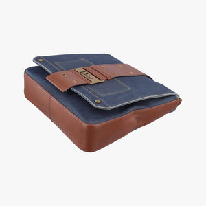 Pre-owned Christian Dior Street Chic Brown×blue canvasxleather  shoulderbag | stylenewstar