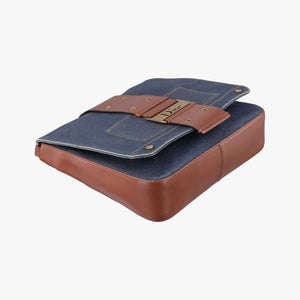 Pre-owned Christian Dior Street Chic Brown×blue canvasxleather  shoulderbag | stylenewstar