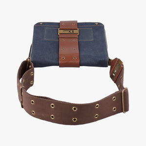 Pre-owned Christian Dior Street Chic Brown×blue canvasxleather  shoulderbag | stylenewstar