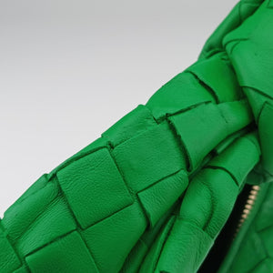 Pre-owned Bottega Veneta The Jodie Green lambskin  handbag | stylenewstar