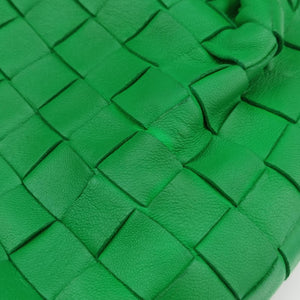 Pre-owned Bottega Veneta The Jodie Green lambskin  handbag | stylenewstar