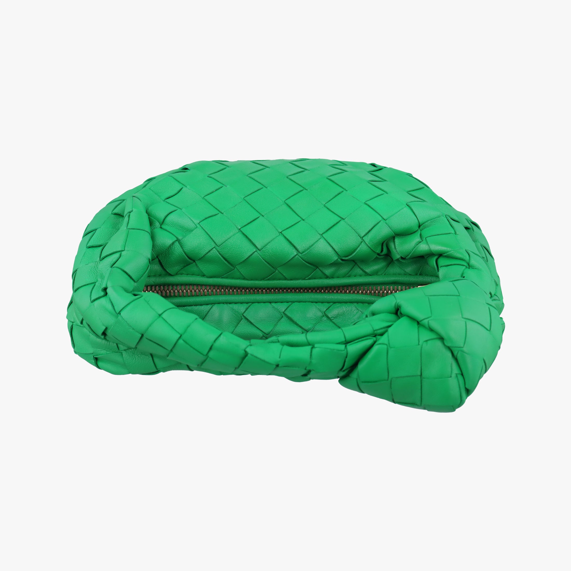 Pre-owned Bottega Veneta The Jodie Green lambskin  handbag | stylenewstar