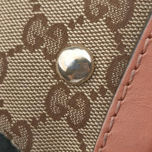 Pre-owned Gucci Sherry Line Beige×red×orange Canvas×Leather 247205 shoulderbag | stylenewstar
