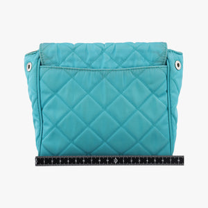 Pre-owned Prada Tessuto Nylon Quilted Impuntu Flap Blue nylon  shoulderbag | stylenewstar