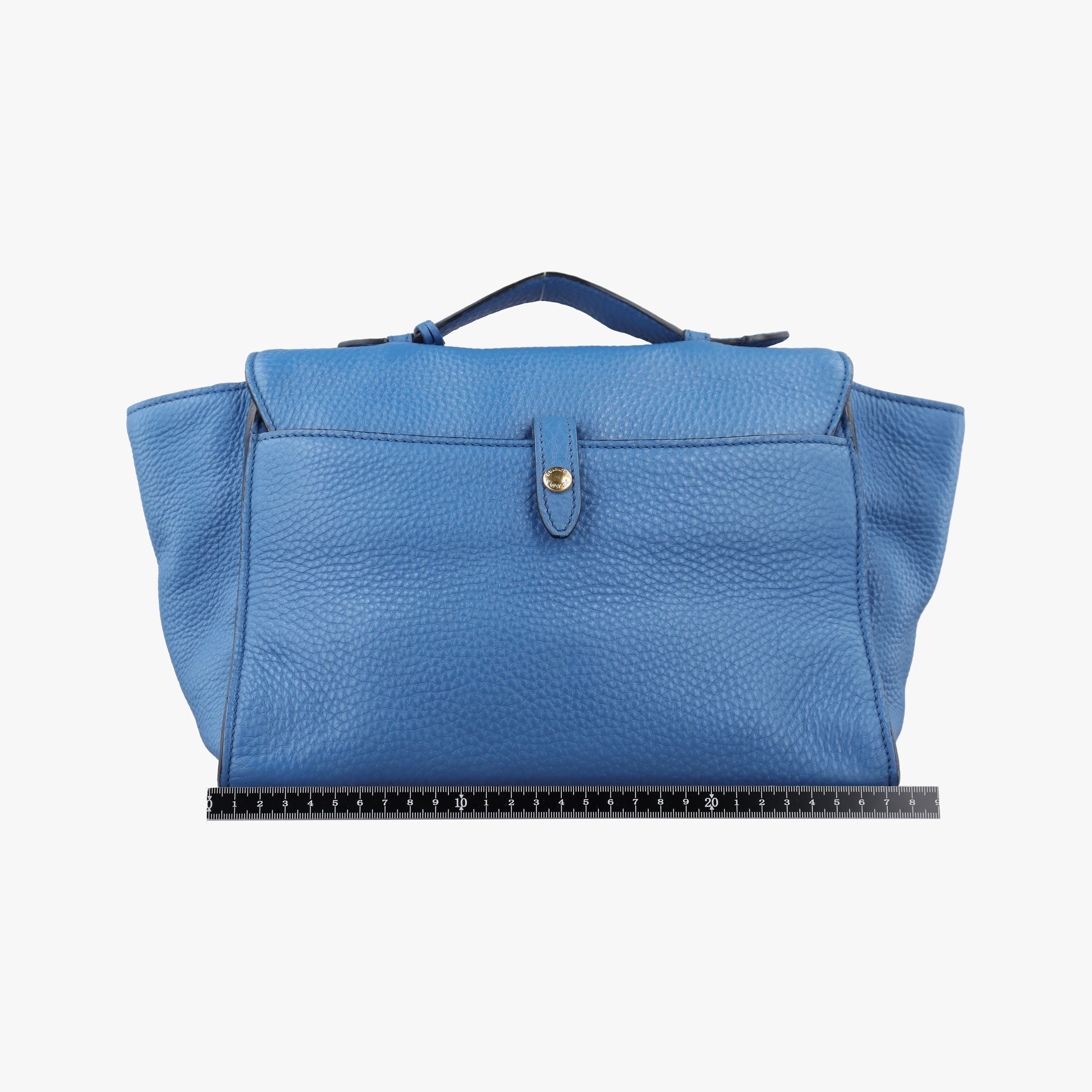 Pre-owned Prada Vitello Daino Sound Flap Top Handle Blue Leather BR5034 shoulderbag | stylenewstar