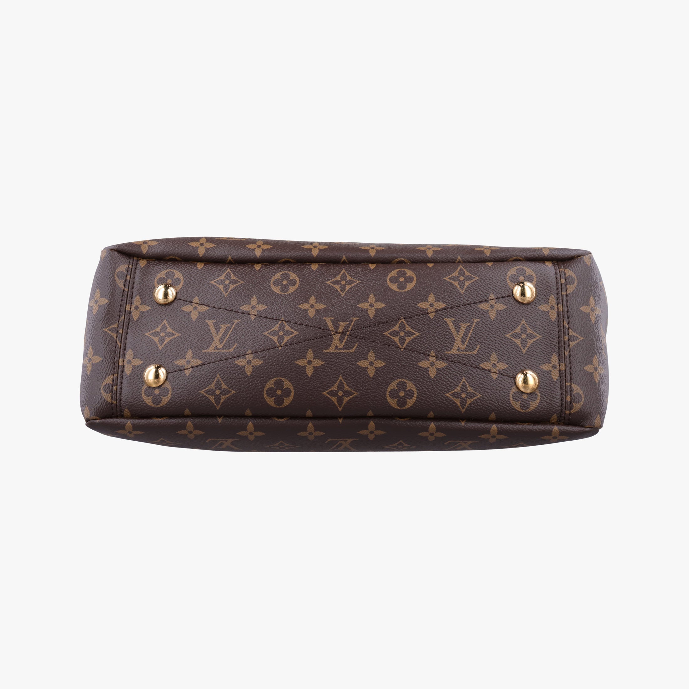 Pre-owned Louis Vuitton PALLAS SHOPPER Brown×CERISE Monogram Canvas×calf leather M51197 shoulderbag | stylenewstar