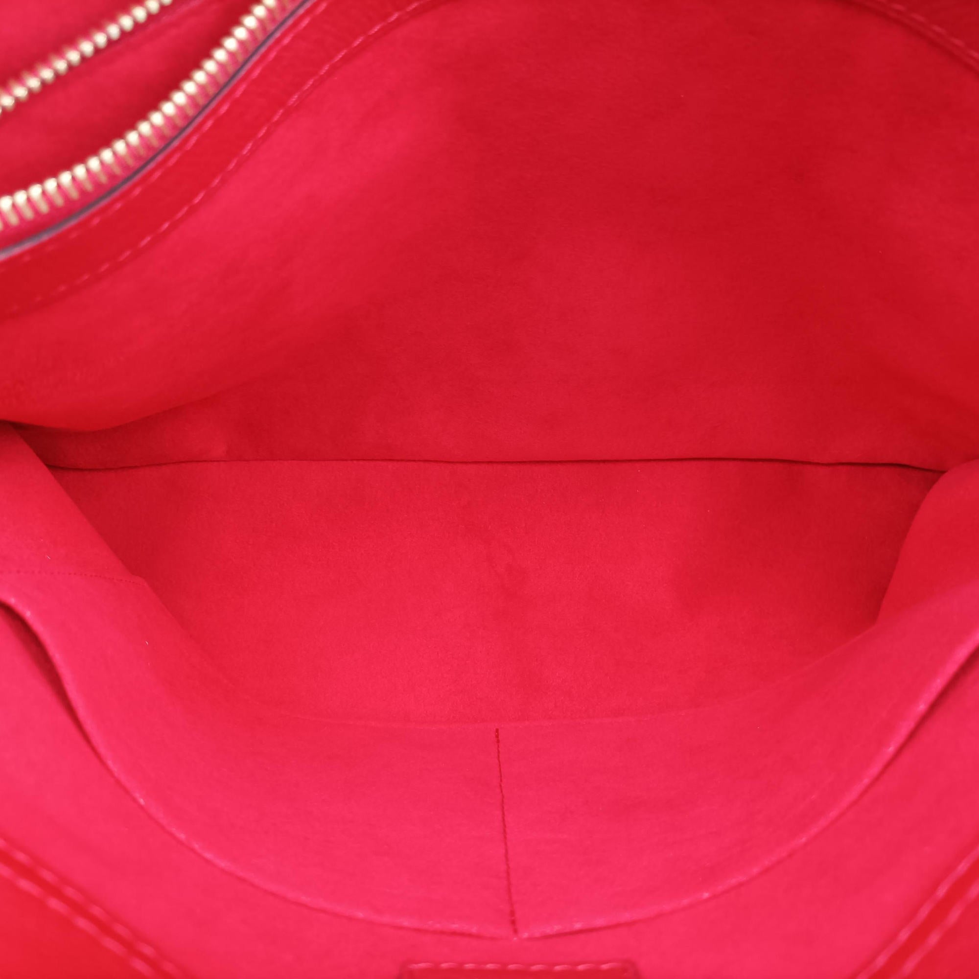 Pre-owned Louis Vuitton PALLAS SHOPPER Brown×CERISE Monogram Canvas×calf leather M51197 shoulderbag | stylenewstar