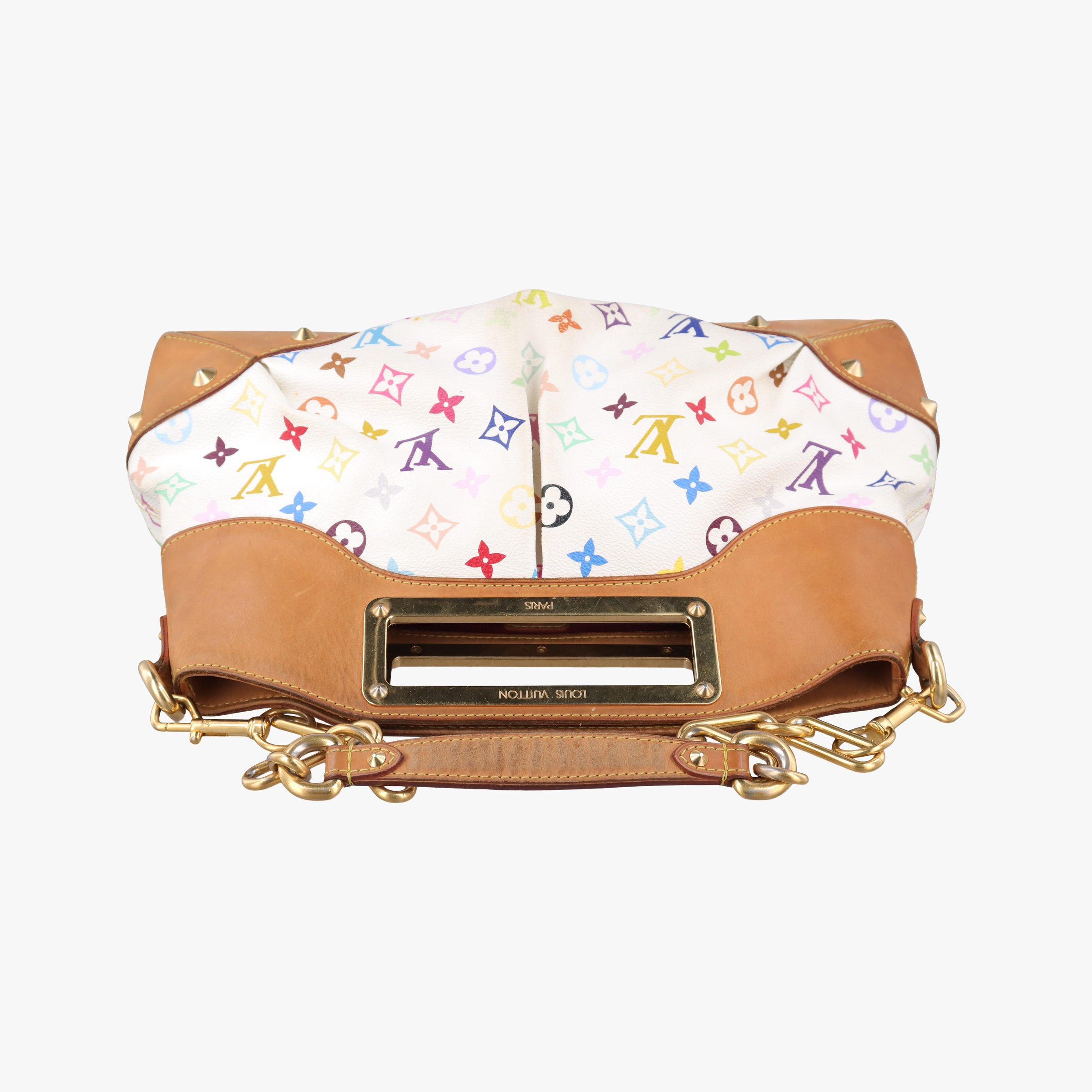 Secondhand Louis Vuitton JUDY MM white Monogram Multicolor M40255 shoulderbag | stylenewstar