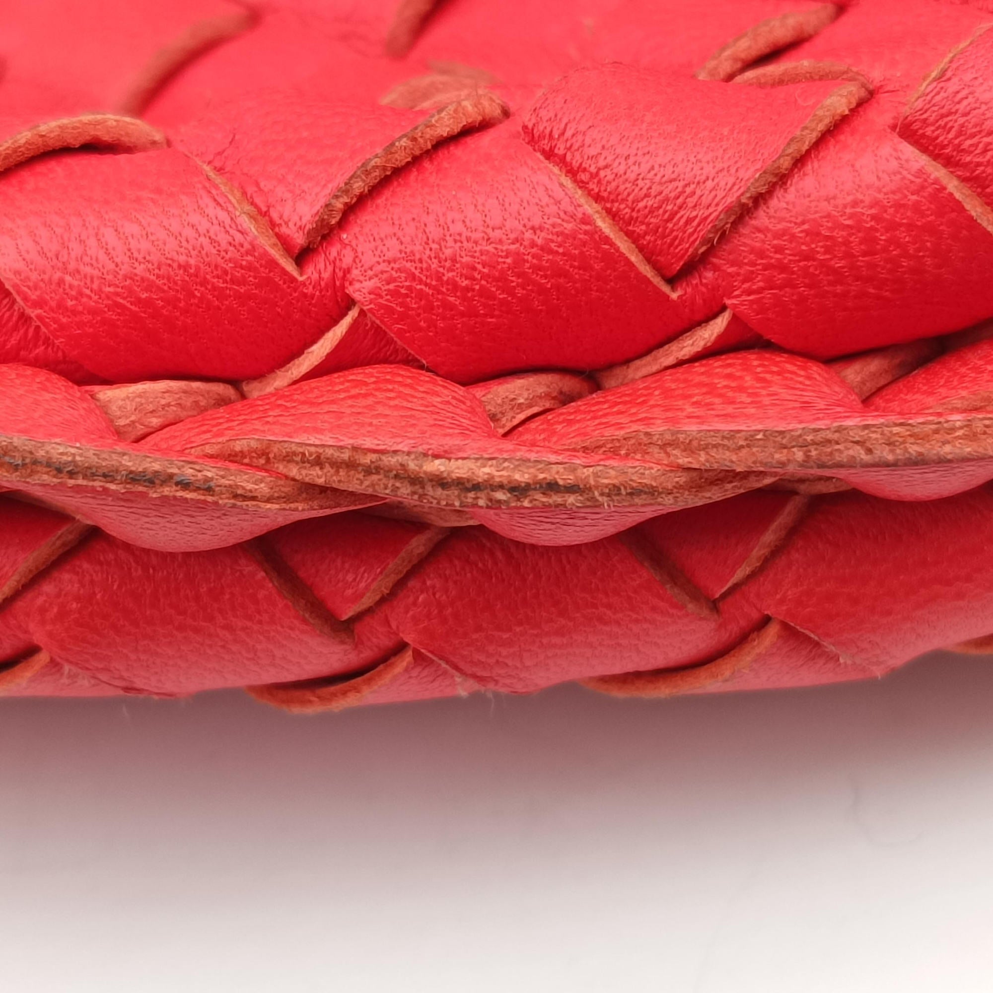 Secondhand Bottega Veneta Intrecciato Orange lambskin  shoulderbag | stylenewstar