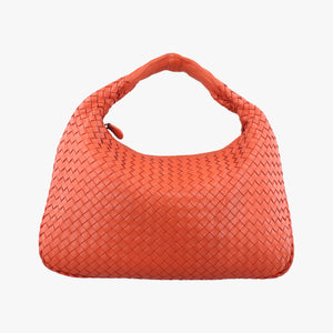 Pre-owned Bottega Veneta Intrecciato Orange lambskin  shoulderbag | stylenewstar