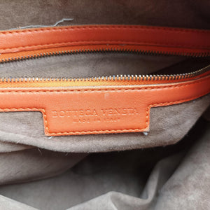 Pre-owned Bottega Veneta Intrecciato Orange lambskin  shoulderbag | stylenewstar
