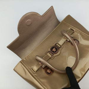 Pre-owned VERSACE Medusa Golden Patent x Leather  shoulderbag | stylenewstar