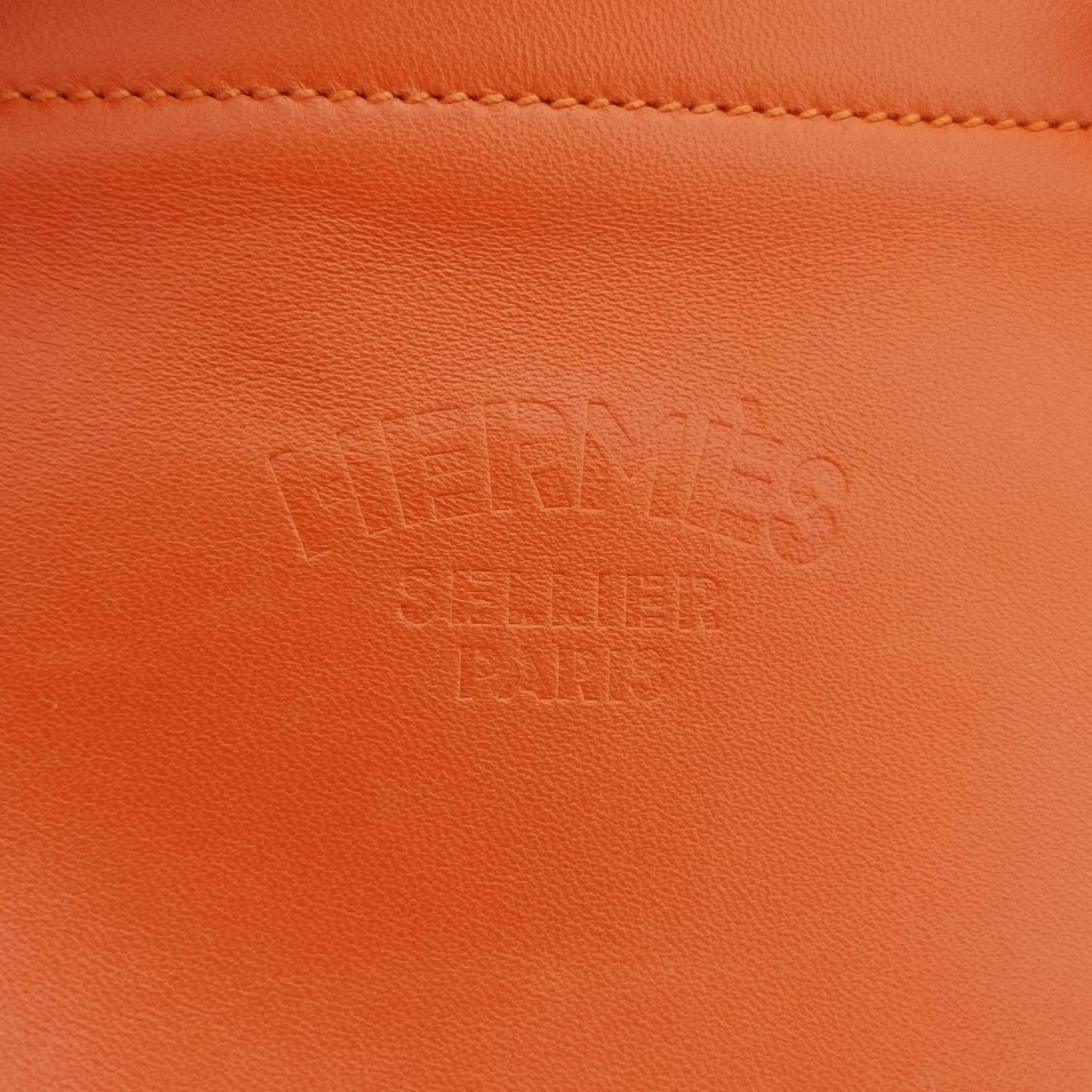 Secondhand Hermes Sac Aline mini Orange Leather  shoulderbag | stylenewstar
