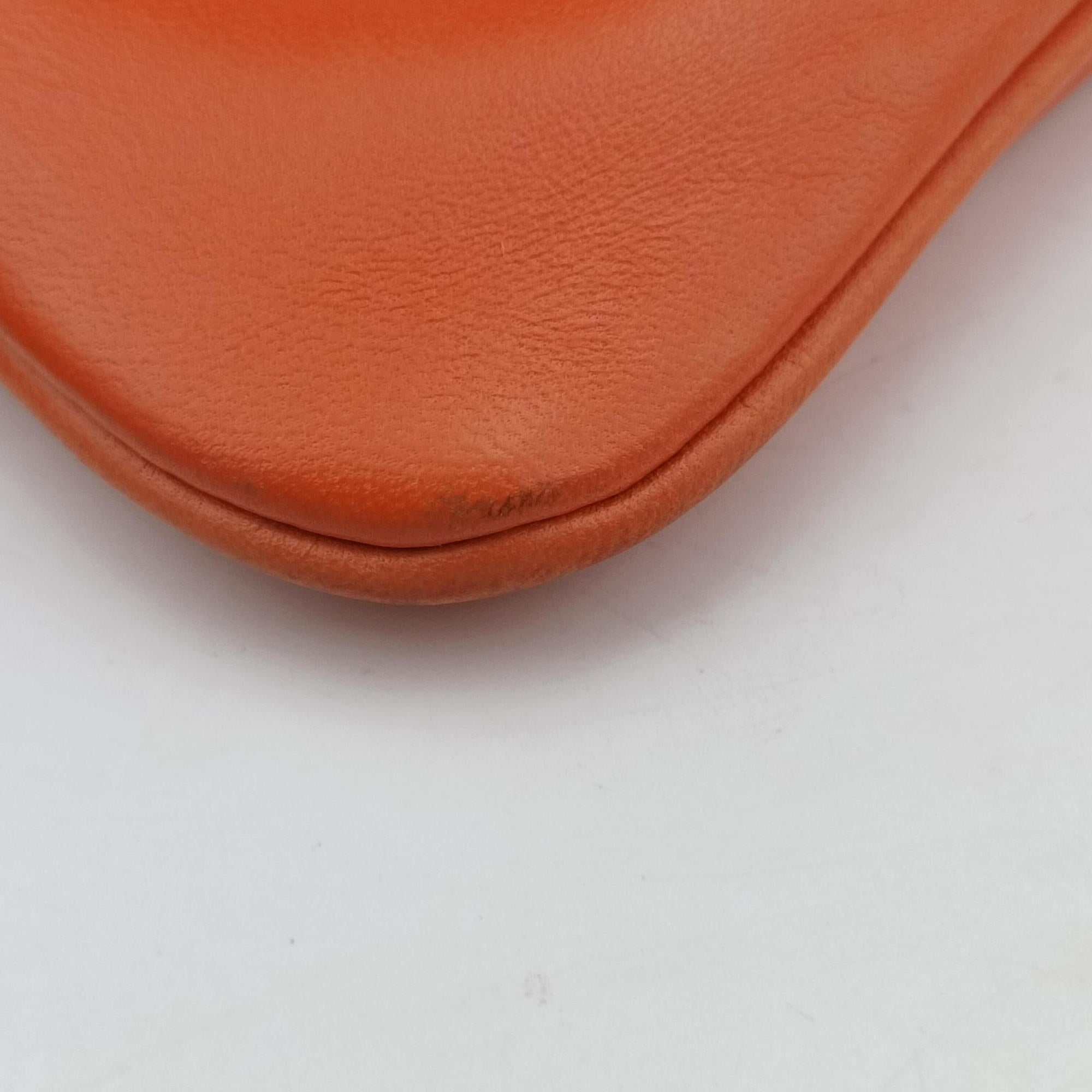 Secondhand Hermes Sac Aline mini Orange Leather  shoulderbag | stylenewstar