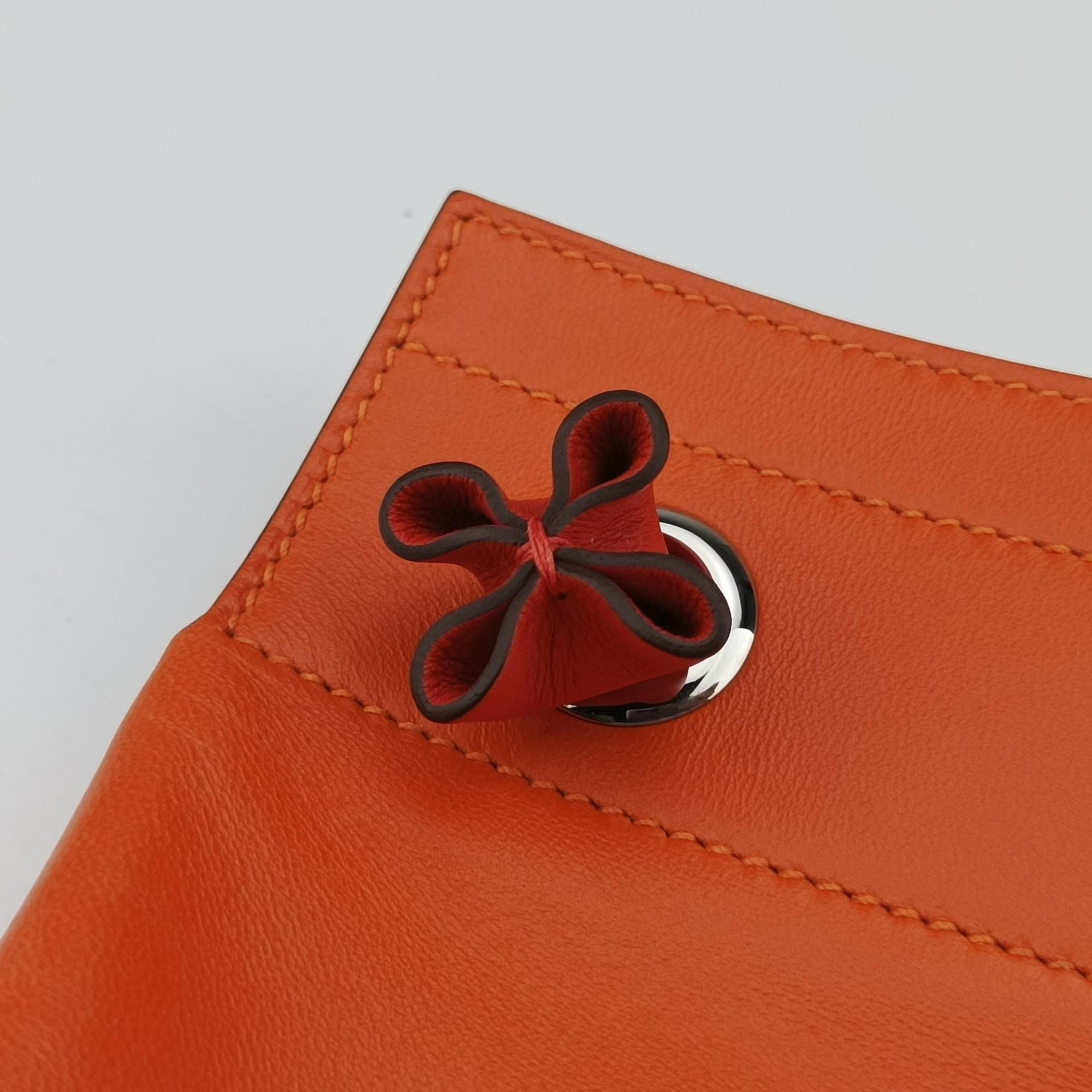 Secondhand Hermes Sac Aline mini Orange Leather  shoulderbag | stylenewstar