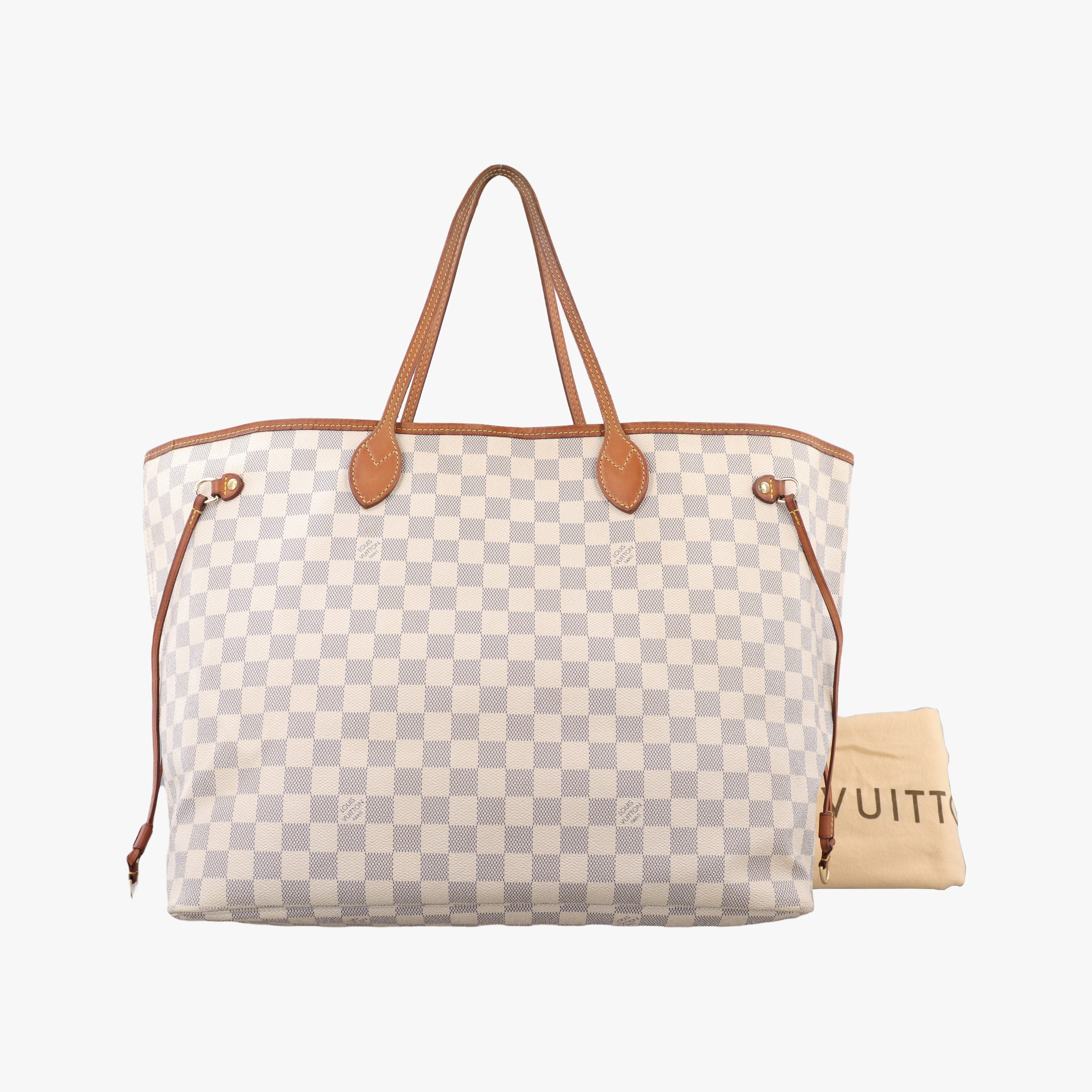 Vintage Louis Vuitton NEVERFULL GM Azur Damier Canvas N51108 shoulderbag | stylenewstar