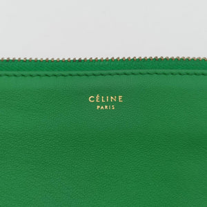 Vintage Celine TRIO Green Leather  shoulderbag | stylenewstar