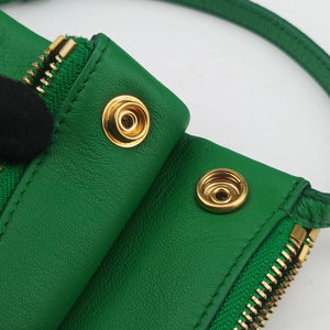 Vintage Celine TRIO Green Leather  shoulderbag | stylenewstar
