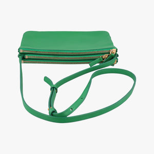 Vintage Celine TRIO Green Leather  shoulderbag | stylenewstar