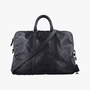 Pre-owned Gucci Diamante Black PVC coated canvas×Leather 208463 shoulderbag | stylenewstar