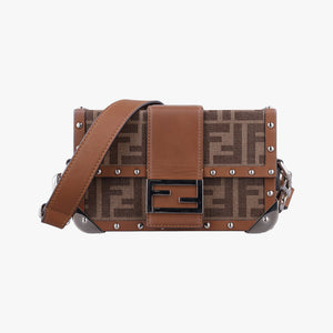 Vintage Fendi Zucca Trunk Brown PVC coated canvas×Leather 7VA507 shoulderbag | stylenewstar