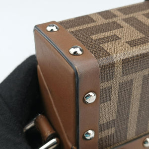 Vintage Fendi Zucca Trunk Brown PVC coated canvas×Leather 7VA507 shoulderbag | stylenewstar
