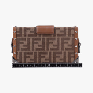 Vintage Fendi Zucca Trunk Brown PVC coated canvas×Leather 7VA507 shoulderbag | stylenewstar