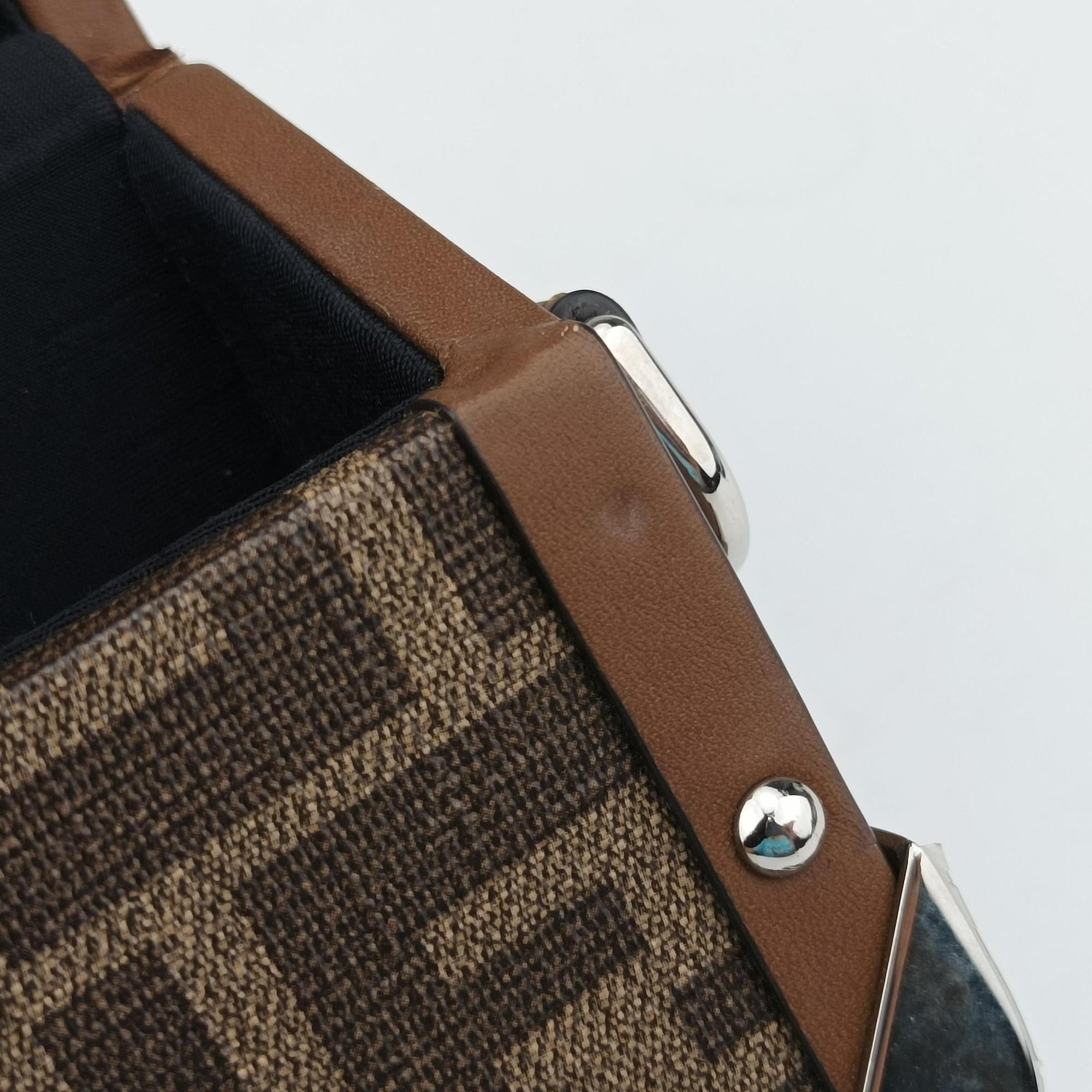 Vintage Fendi Zucca Trunk Brown PVC coated canvas×Leather 7VA507 shoulderbag | stylenewstar