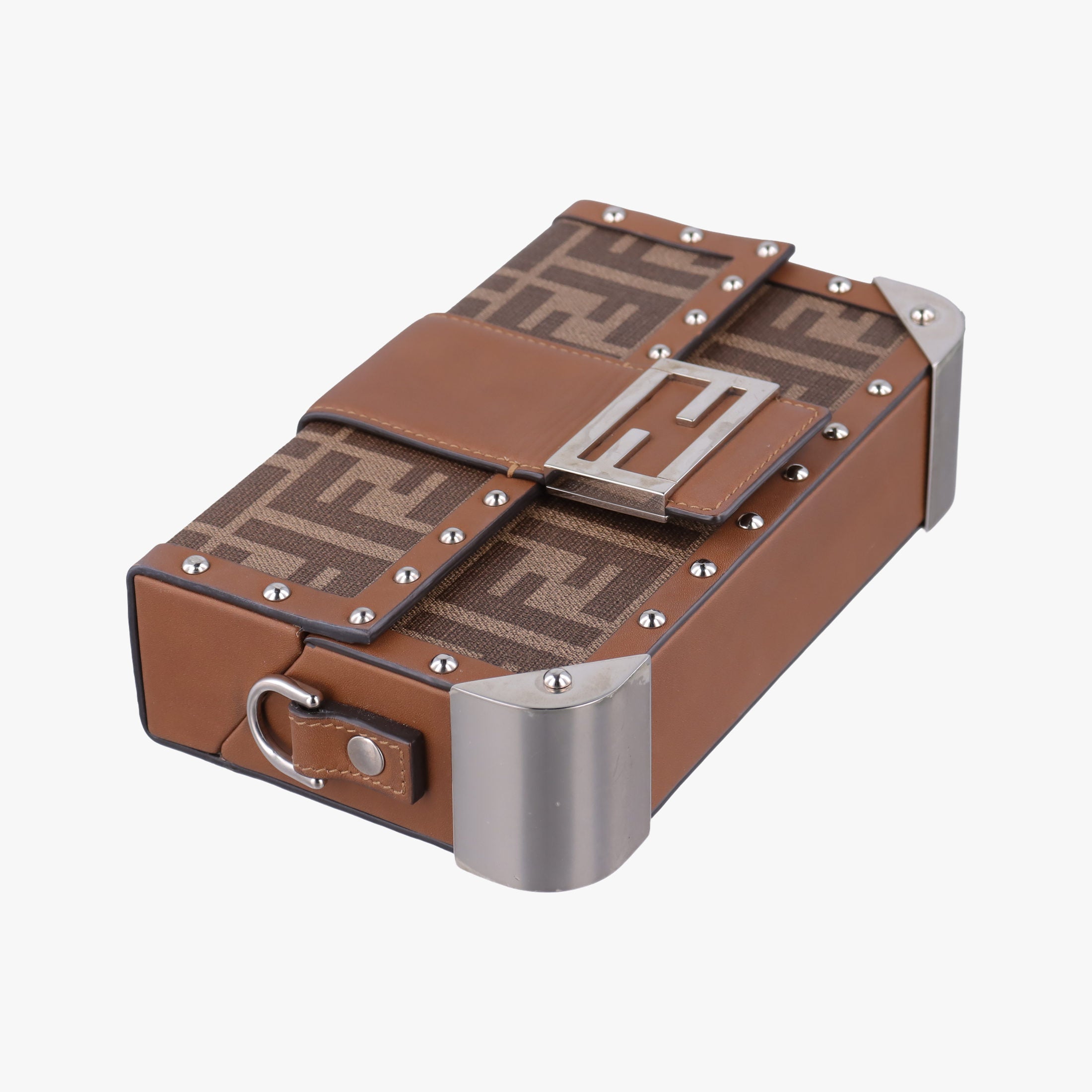 Vintage Fendi Zucca Trunk Brown PVC coated canvas×Leather 7VA507 shoulderbag | stylenewstar